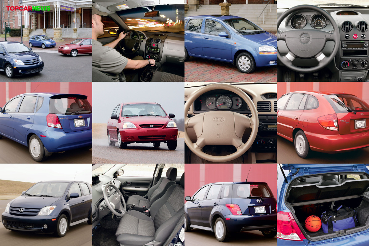 2004 Scion xA vs. Chevy Aveo vs. Kia Rio Cinco Comparison: Best Budget College Car