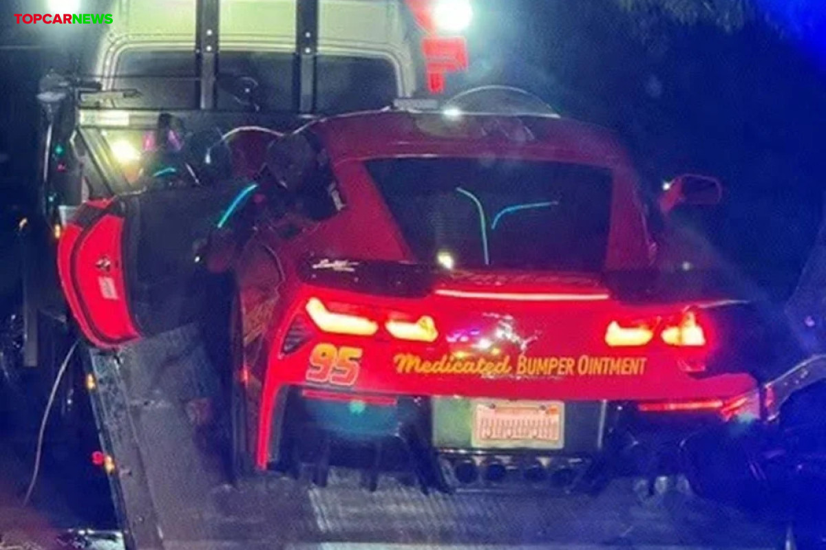 ‘Lightning McQueen' C7 Corvette Towed Away After Police Catch It Doing Burnouts at Car Meet: Cops
