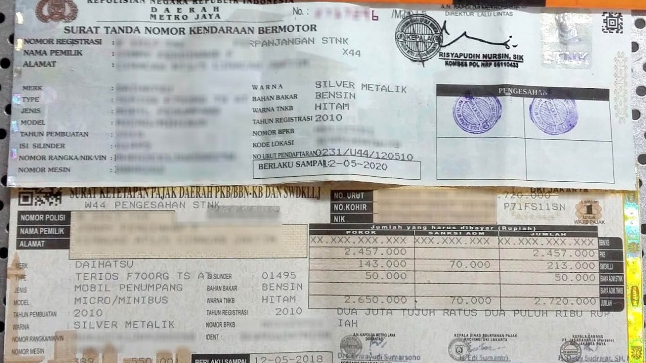 Jutaan Kendaraan Terancam Jadi Bodong