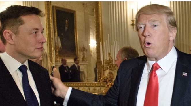 Pertikaian Panas Elon Musk dan Donald Trump Bikin Saham Tesla Anjlok