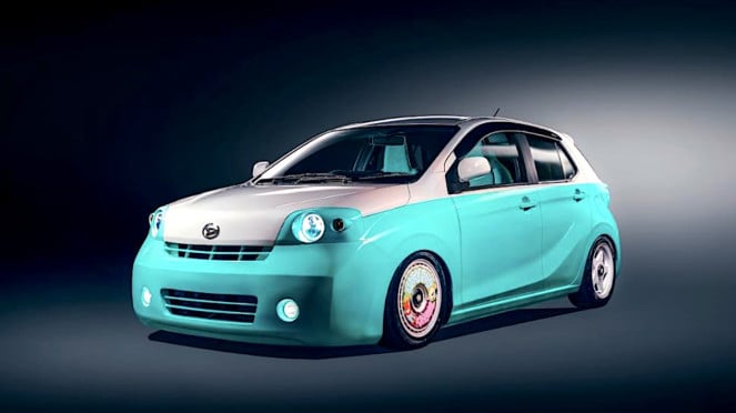 Cuma Ada Satu di Dunia, Daihatsu Ayla Modifikasi Retro Ini Bisa Dibawa Pulang
