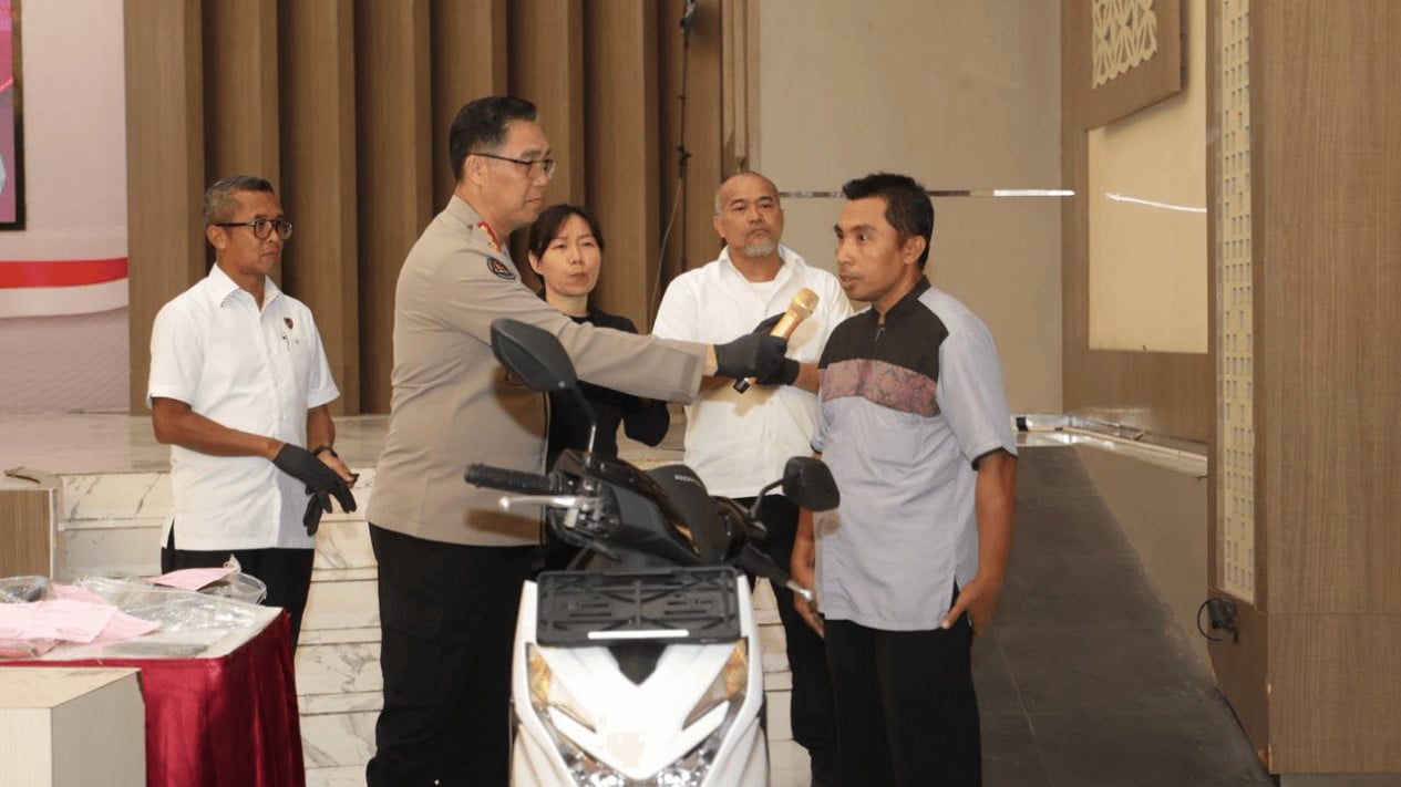 Polisi Balikin Motor Hilang Tanpa Syarat Uang, Pemiliknya Sampai Salut