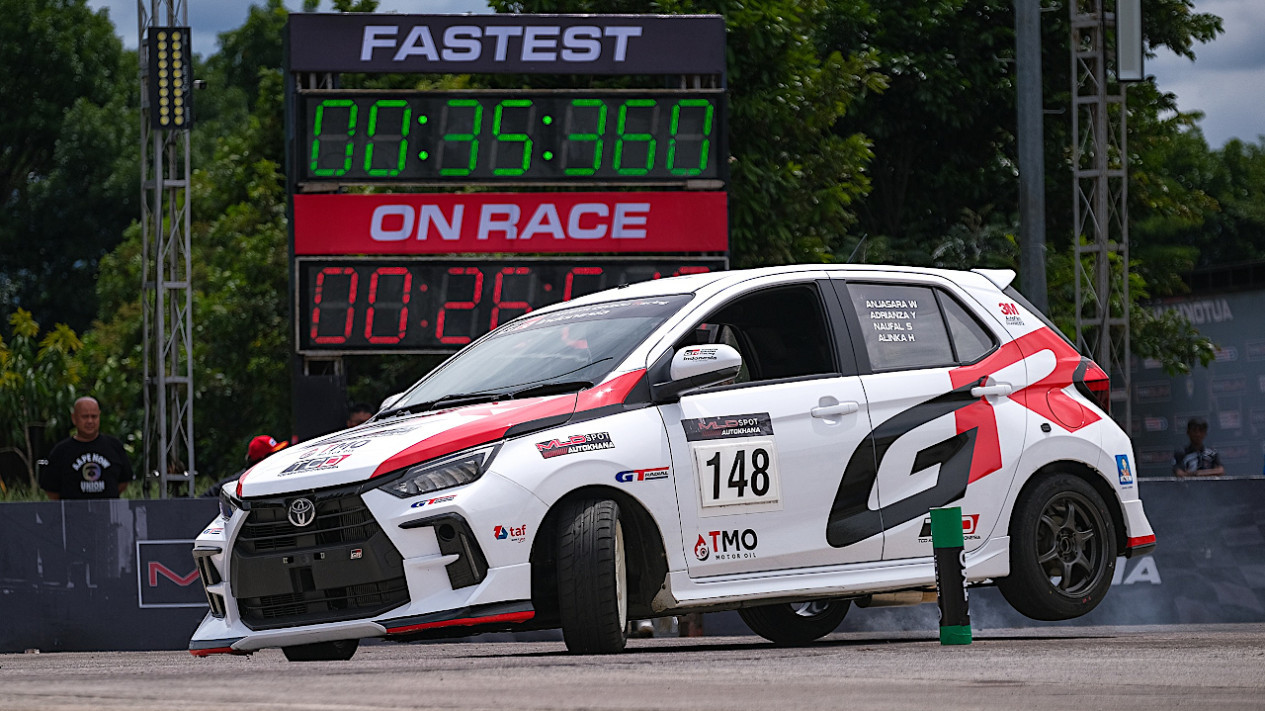 Toyota, Toyota Agya GR Sport Jadi Sorotan di Kejurnas Slalom 2025