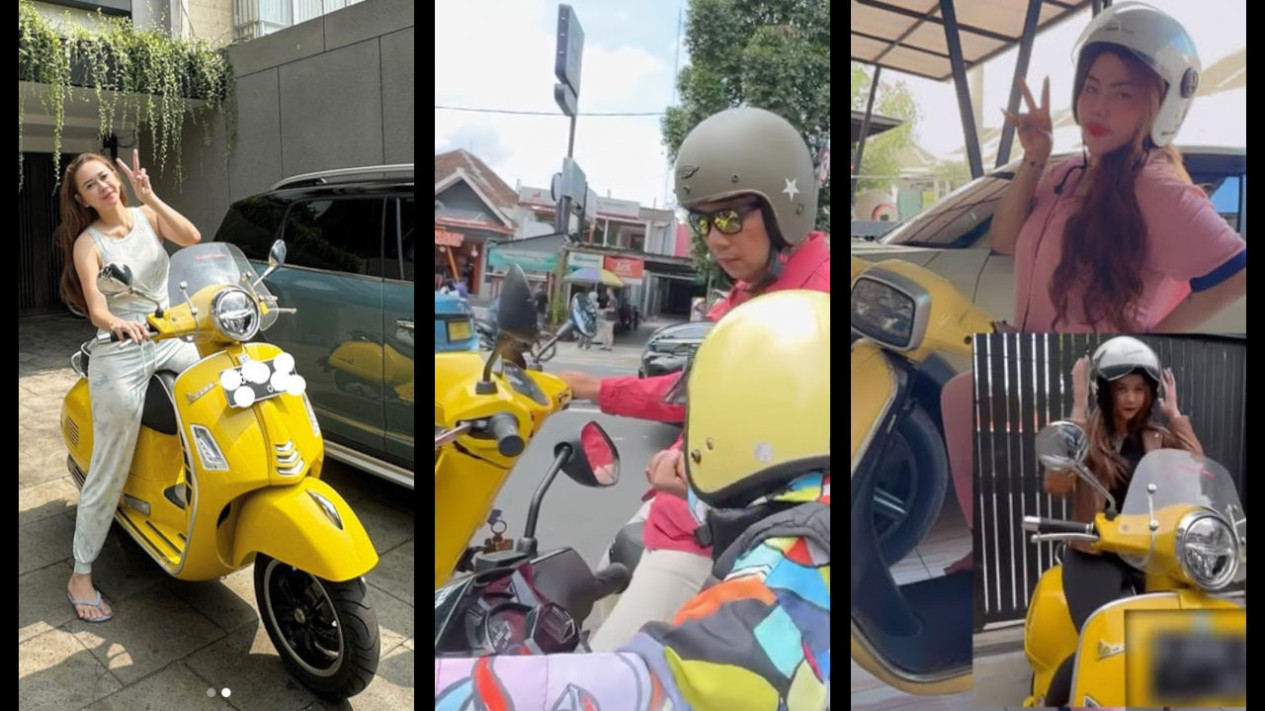 Vespa Kuning Ridwan Kamil, Aura Kasih, dan Lisa Mariana