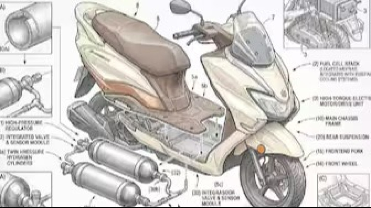 Toyota Patenkan Skuter Hidrogen Berbasis Suzuki Burgman