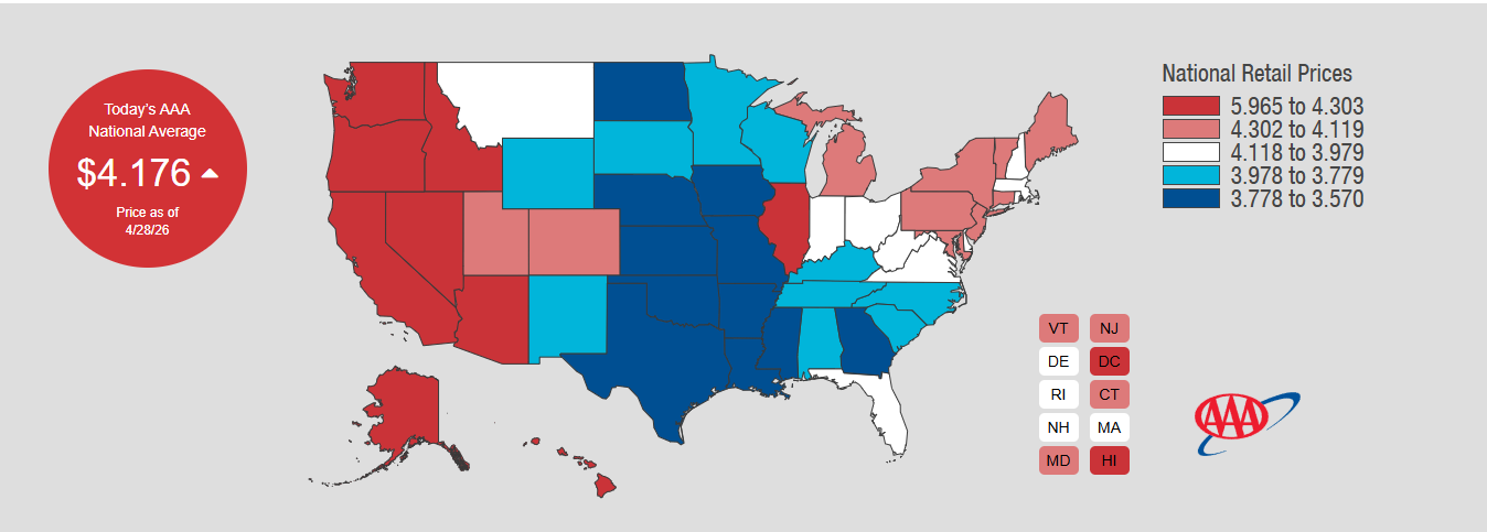 Gas Is Up 33% From A Year Ago, And Diesel Is Closing In On Its All-Time High