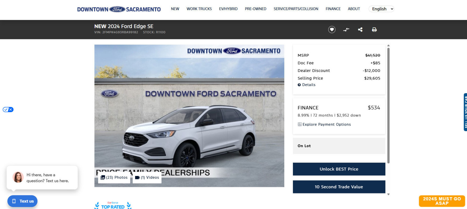 $12,000 Discounts Still Can’t Move The Edge, Two Years After Ford Killed It