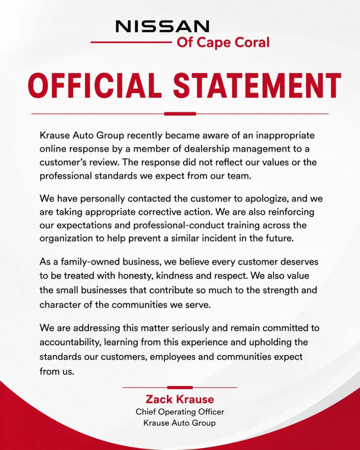 Nissan GM Retaliated Over A Customer’s Bad Review, Then 1.4 Million Viewers Returned The Favor