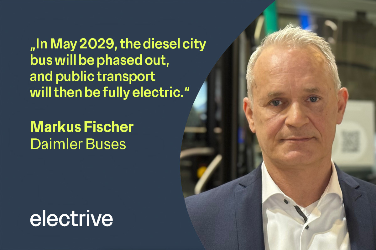 Daimler, “In May 2029, the diesel city bus will be phased out” – Markus Fischer, Daimler Buses