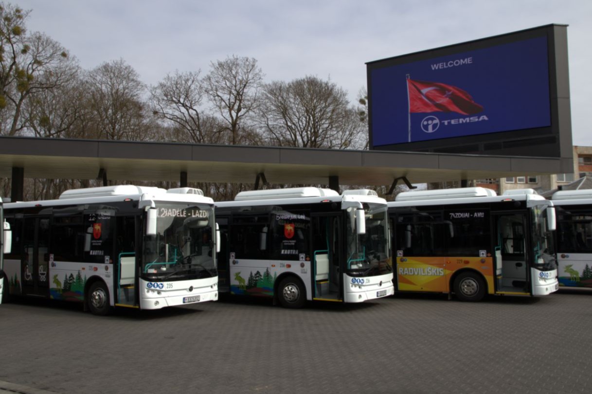 Temsa delivers 15 electric buses to Lithuania