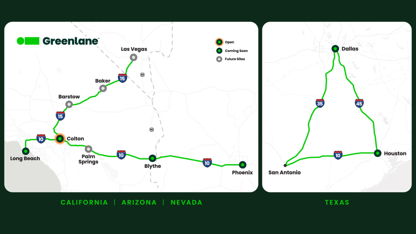 Greenlane expands electric truck charging network into Texas