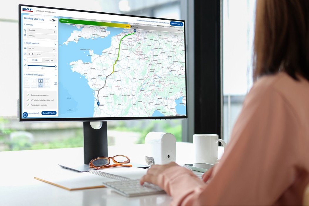 DAF launches route simulator for electric truck fleets