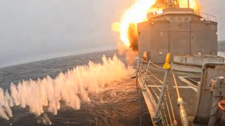 Old Navy Warship Off The Coast Of Scotland Gets Decommissioned In The Most Metal Way Possible