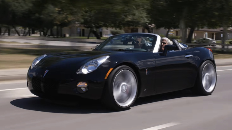 Tesla, Pontiac, Tesla Designer's V8-Powered Pontiac Solstice Charms Jay Leno