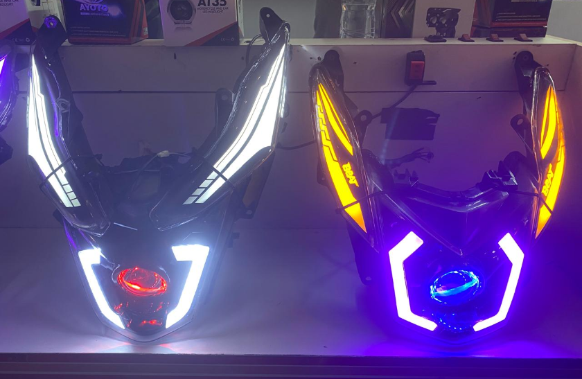 Dijamin Motor Matik Auto Handsome, Pasang Lampu BiLED Ayoto, Tinggal Plug n Play