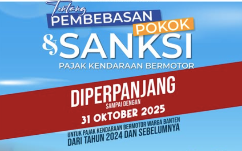 Jangan Tunggu Habis Lagi, Pemutihan Pajak Kendaraan di Banten Diperpanjang sampai 31 Oktober 2025
