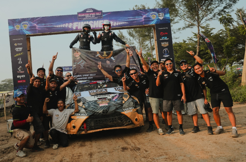 Dewa United Motorsports Kunci Gelar Juara Nasional Tim 2025 di Sprint Rally Putaran 5