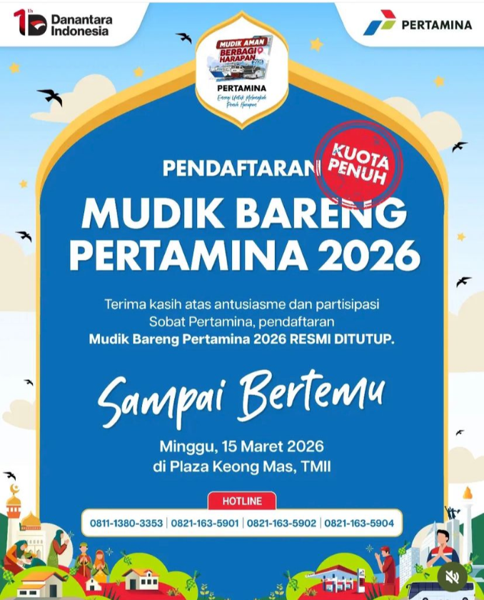 Gercep, Tiket Mudik Bareng Pertamina 2026 Sebanyak 5.000 Tiket Ludes Diserbu Masyarakat