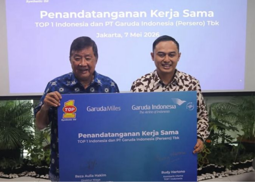 Kolaborasi Maskapai Garuda Indonesia dan TOP 1, Kasih Reward GarudaMiles Jika Merawat kendaraan