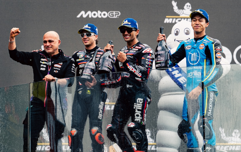 Aprilia Racing Ukir Rekor Hat-trick Bersejarah di MotoGP Prancis, Pembalap Asia Bisa Podium