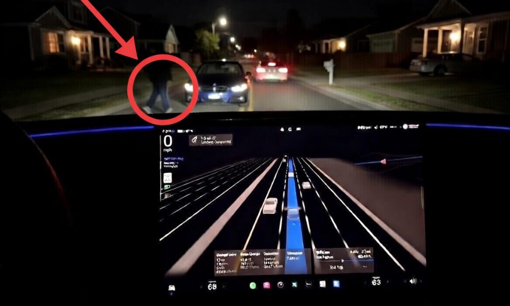 Tesla FSD mocks BMW human driver: Saves pedestrian from near miss