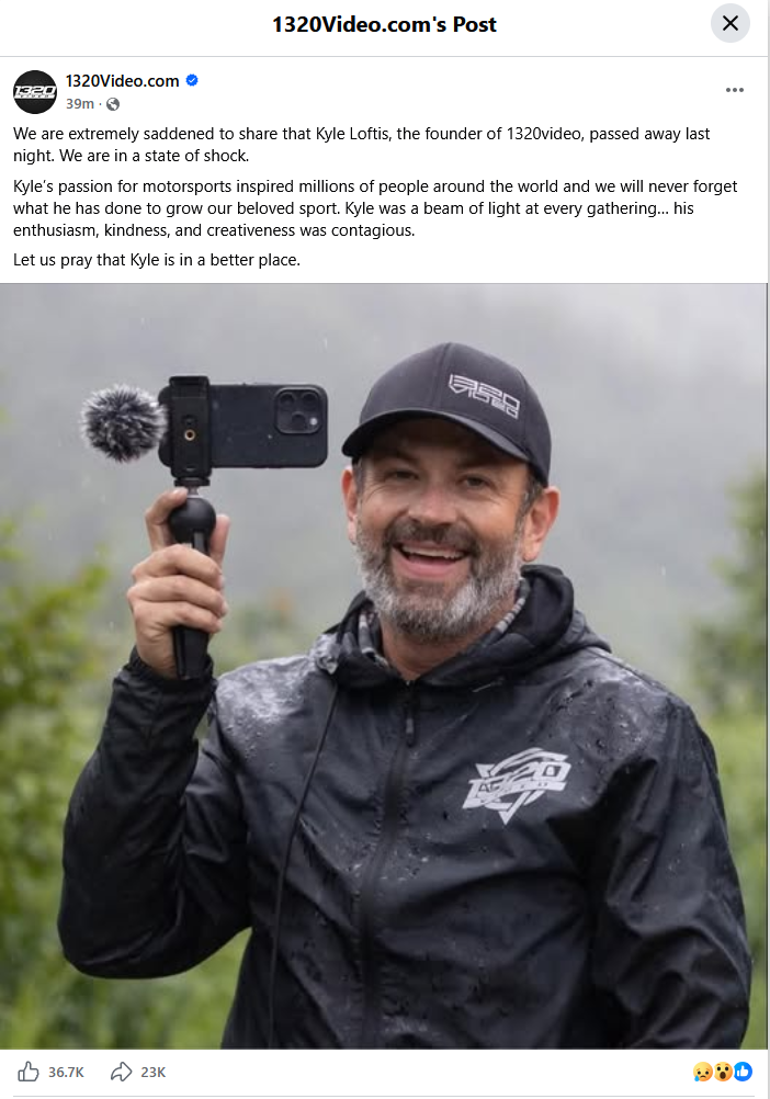 1320video.com Founder Kyle Loftis Has Passed Away