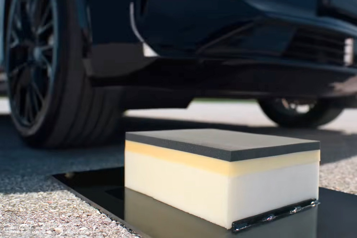 Weird Flex, But OK: Car Company Steamrolls Seat Foam With a 20-Ton Truck to Prove It Holds Shape