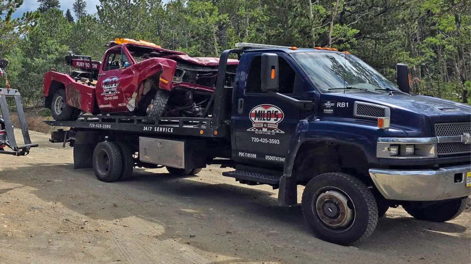 This Wrecked Tow Truck Sparked Drama After Sitting on a Mountainside for Months. Now, It’s Been Retrieved