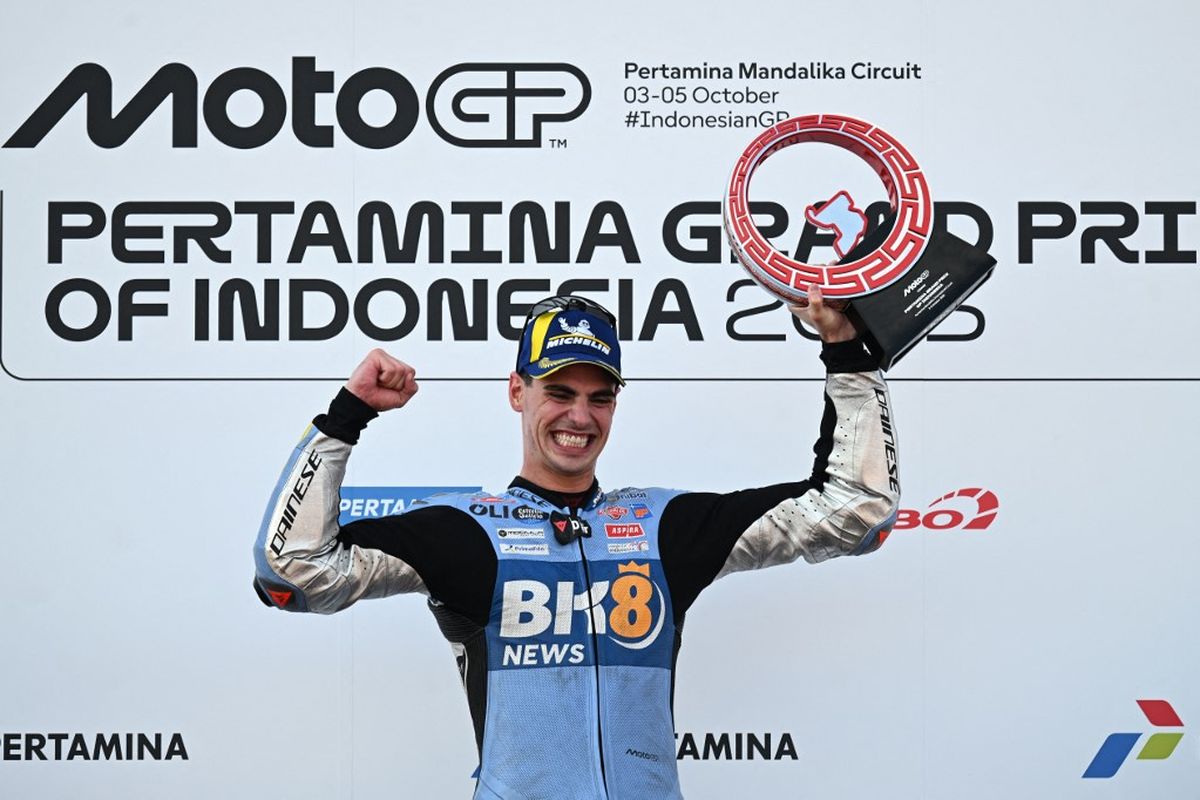 MotoGP, Aldeguer Cetak Sejarah di Mandalika: Juara Termuda Kedua MotoGP