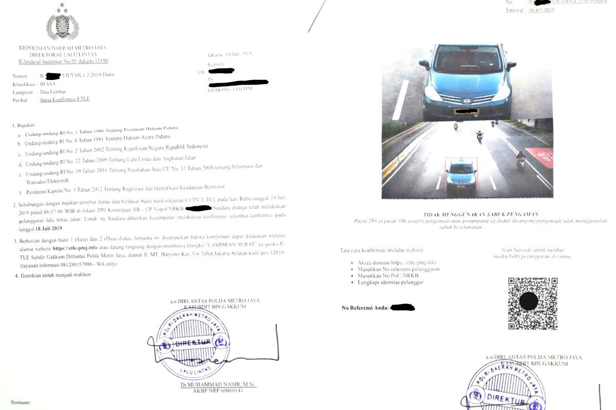 Tidak Bayar Denda Tilang ETLE, STNK Bisa Diblokir