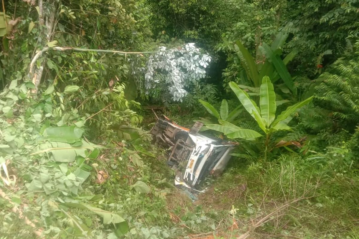 Penjelasan Damri Terkait Kecelakaan Bus Masuk Jurang di Kaltara