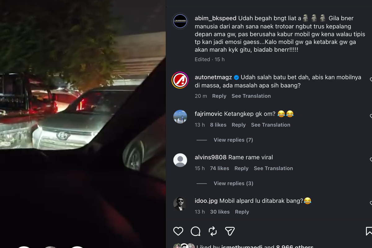 Toyota, Video Toyota Avanza Lawan Arah di Bekasi, Seret Motor Ratusan Meter