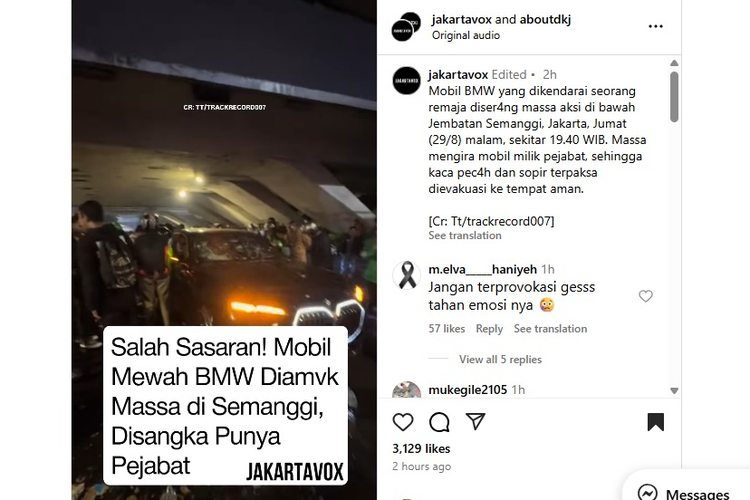 Saran Pakar Cegah Mobil Jadi Sasaran Amuk Massa Saat Terjadi Demo