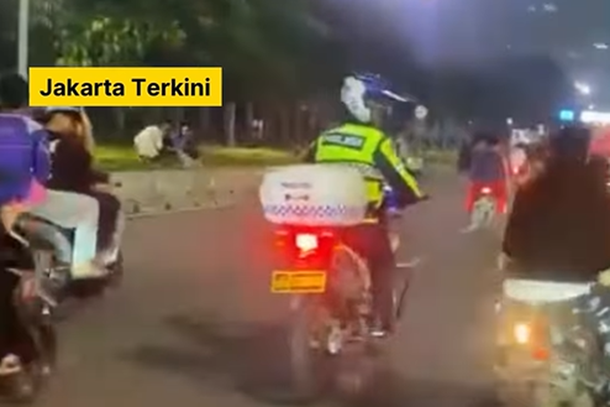 Rombongan Pemotor Tanpa Helm Lewat di Jalan Sudirman, Ini Kata Polisi
