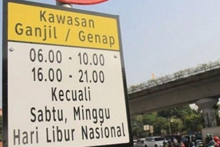 Ganjil Genap Jakarta Hanya Berlaku 4 Hari pada Pekan Depan