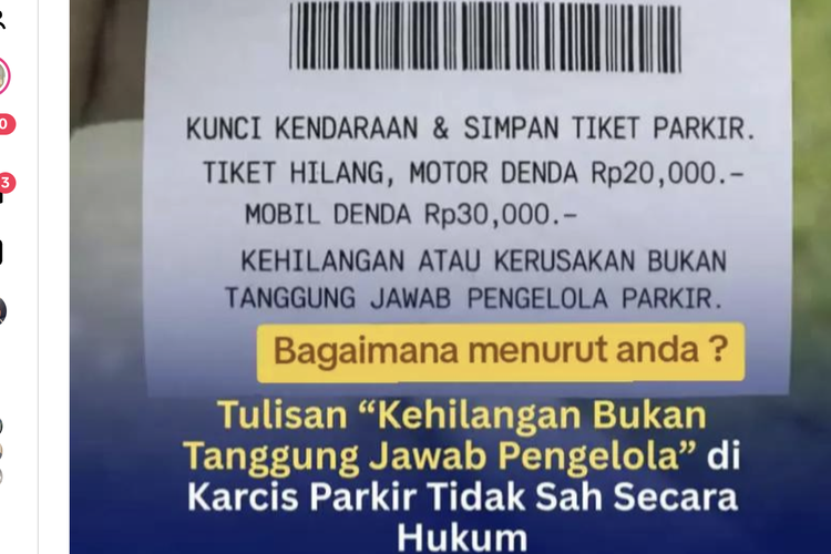 Kehilangan Kendaraan atau Barang Bukan Tanggung Jawab Pengelola Parkir, Benarkah?