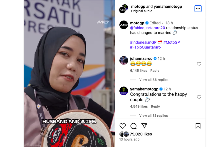Video Viral Quartararo Dilamar Perempuan Asal Indonesia