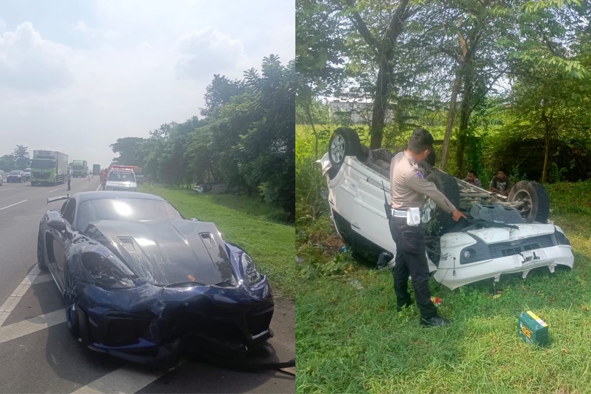 Kecelakaan Tol Sidoarjo: Porsche Ugal-Ugalan Sebabkan Kecelakaan
