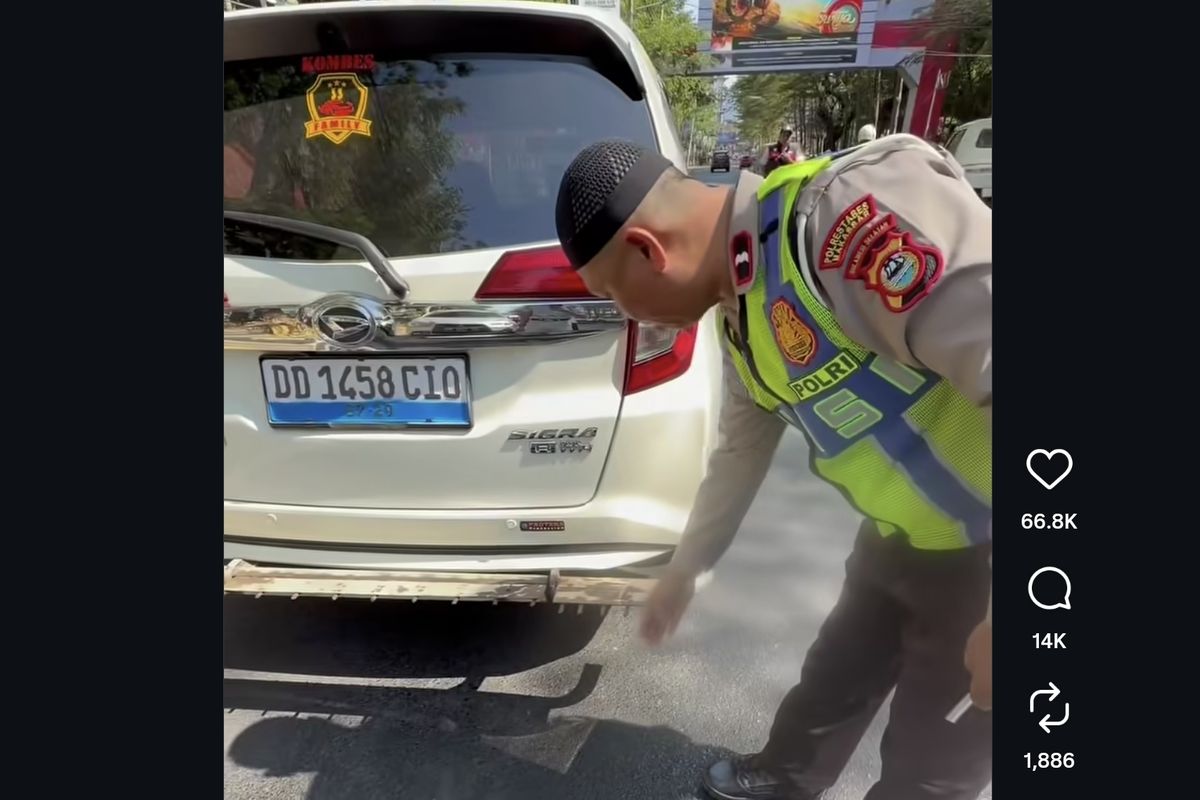 Modifikasi Asal Kena Tegur Polisi: LCGC Pelat Biru, Bumper Berduri