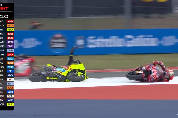 Marc Marquez Jatuh di Lap 2, Di Giannantonio Ikut Terseret