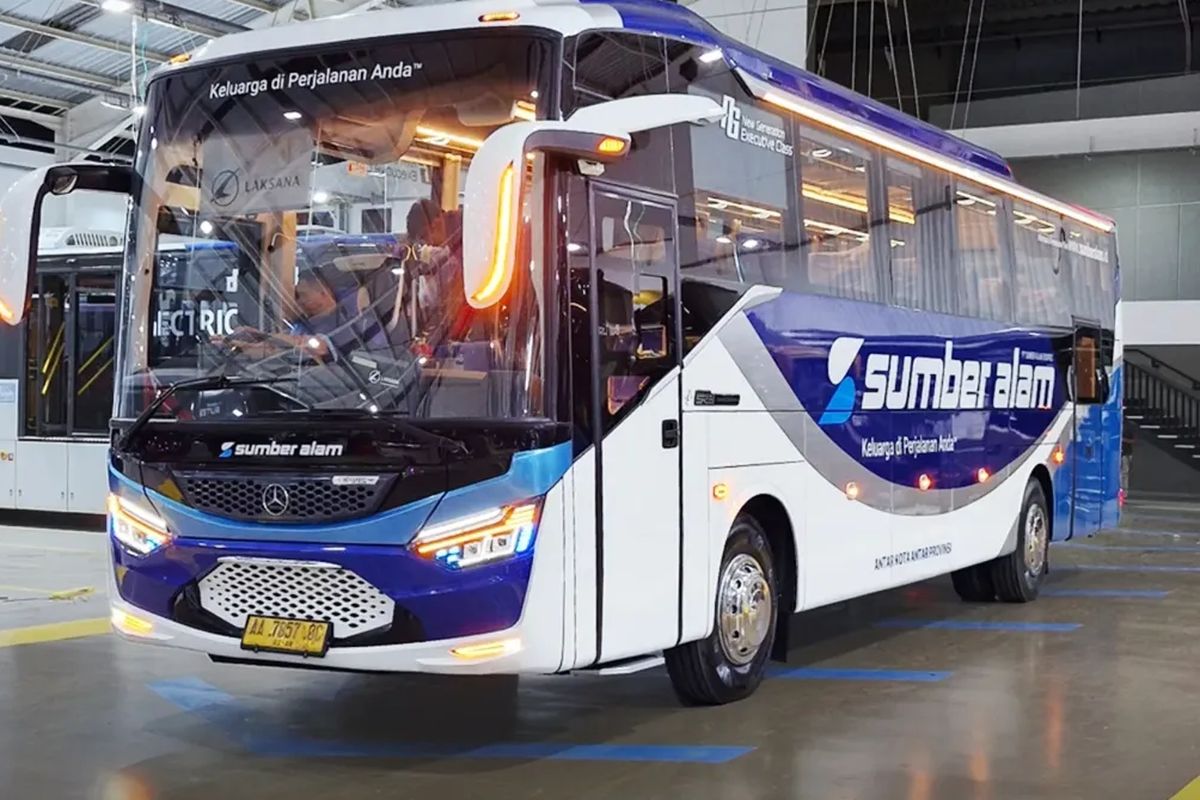 Bus Baru PO Sumber Alam, Buatan Laksana dan Ramah Penumpang Difabel