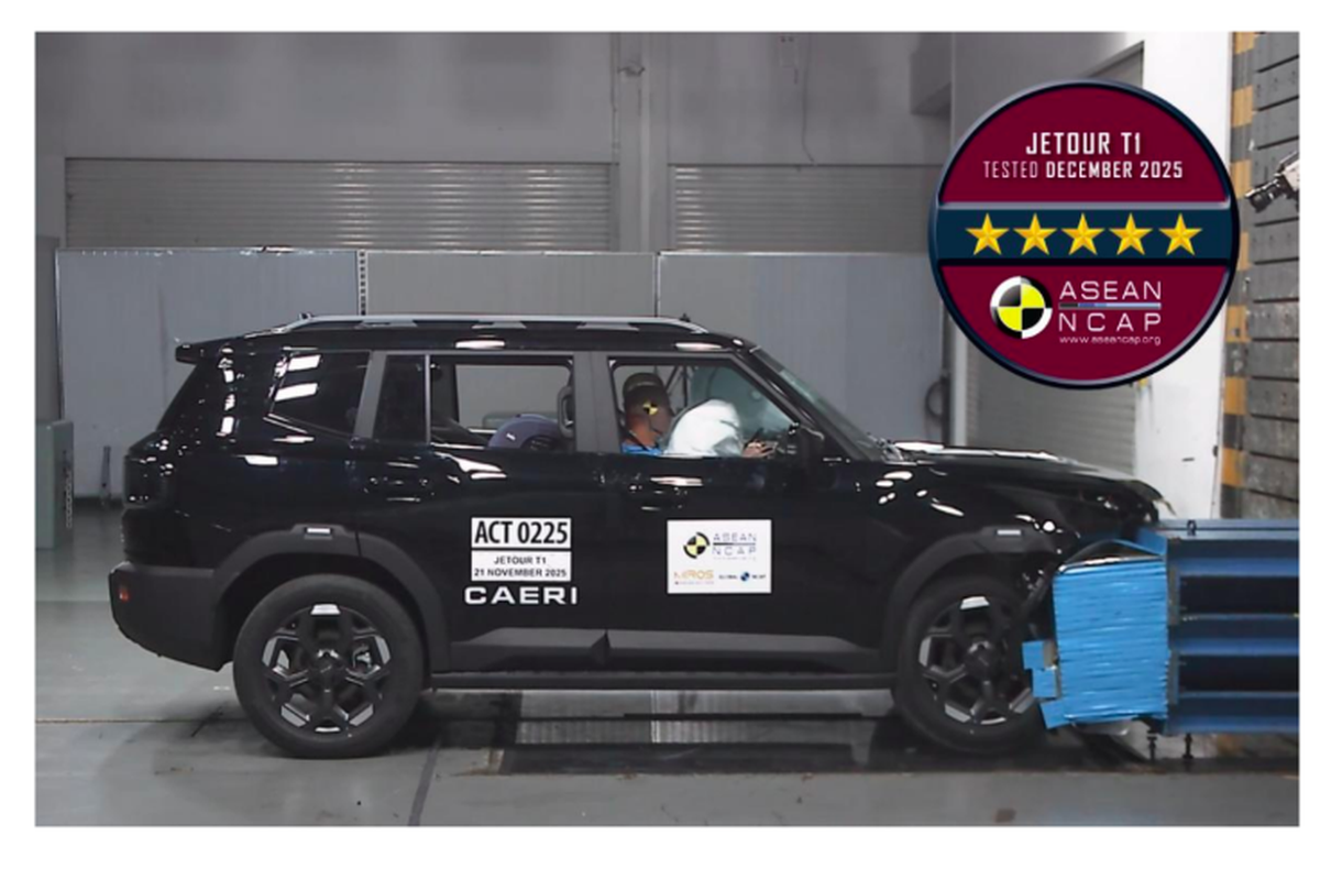 Jetour T1 Raih 5 Bintang Uji Tabrak ASEAN NCAP