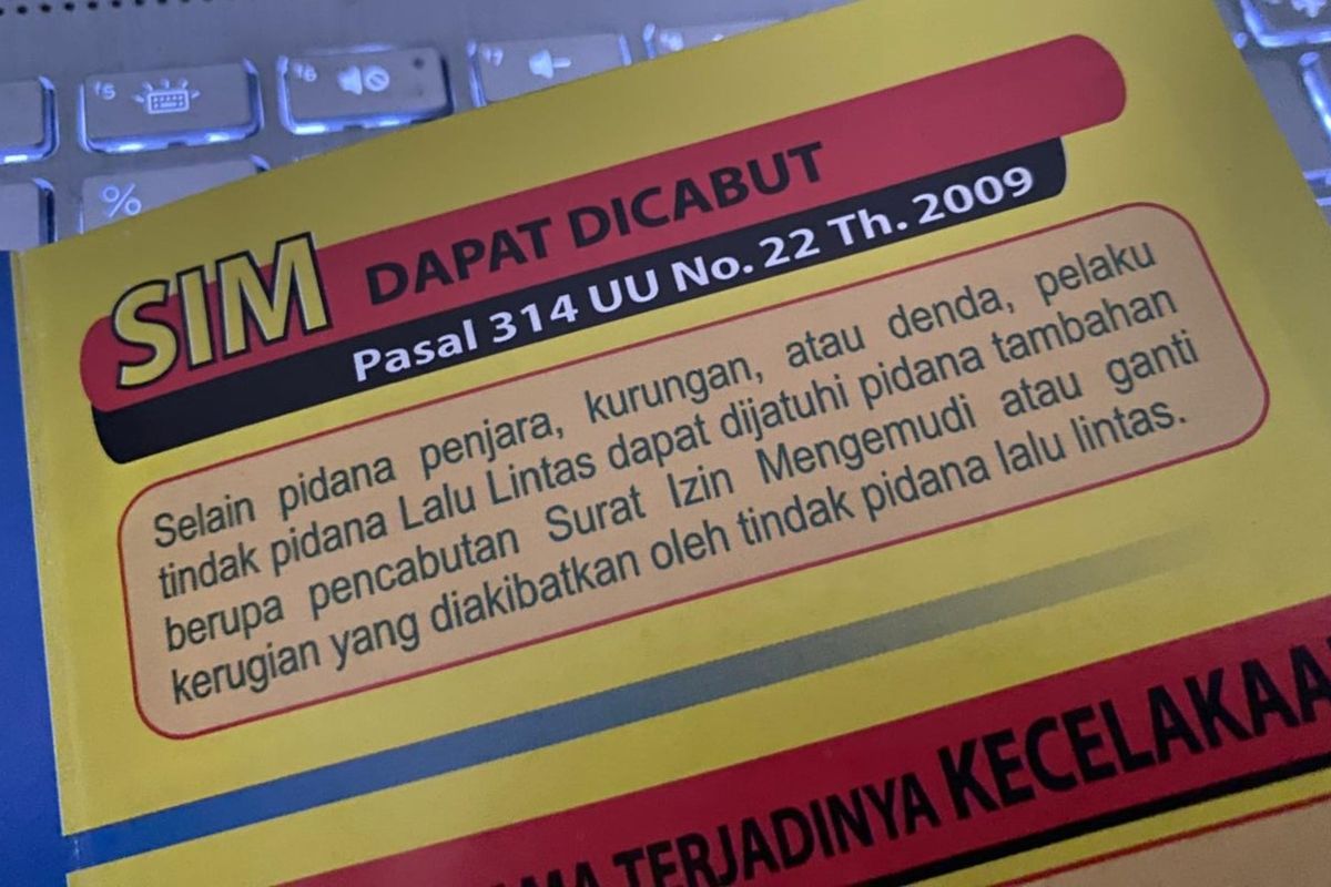 SIM Dapat Dicabut dalam Kondisi Tertentu, Ini Aturannya
