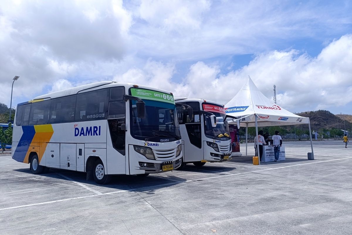 DAMRI Siapkan 118 Bus Shuttle Gratis untuk MotoGP Mandalika 2026