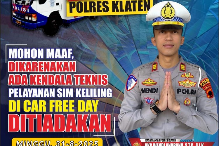 Layanan SIM Keliling Klaten Diliburkan, Alasan Ada Kendala Teknis