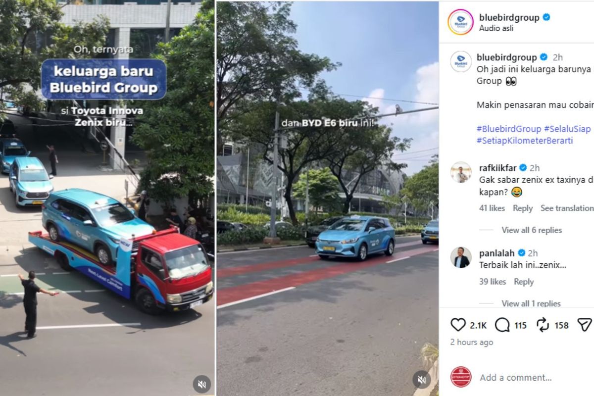 Sinyal Bluebird Pakai Toyota Kijang Innova Zenix Jadi Layanan Taksi