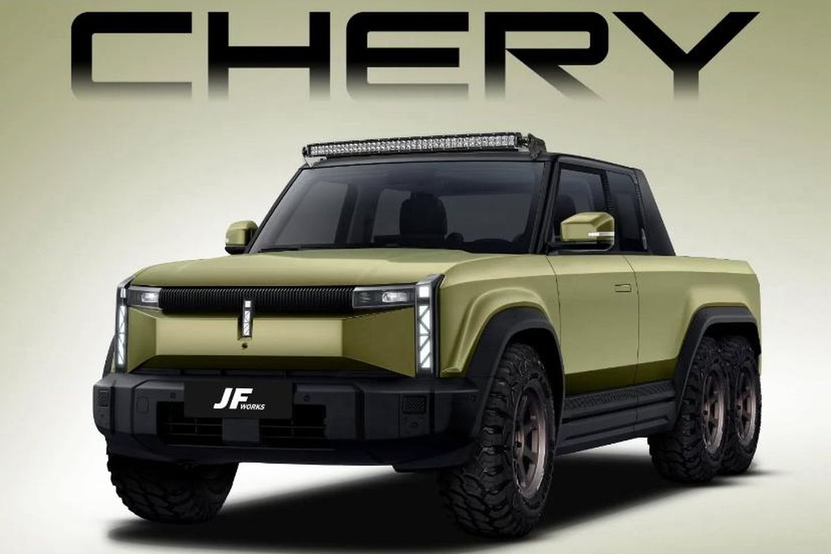 Khayalan Chery J6 Diubah Jadi Pikap 6x6, Terinspirasi G63 AMG