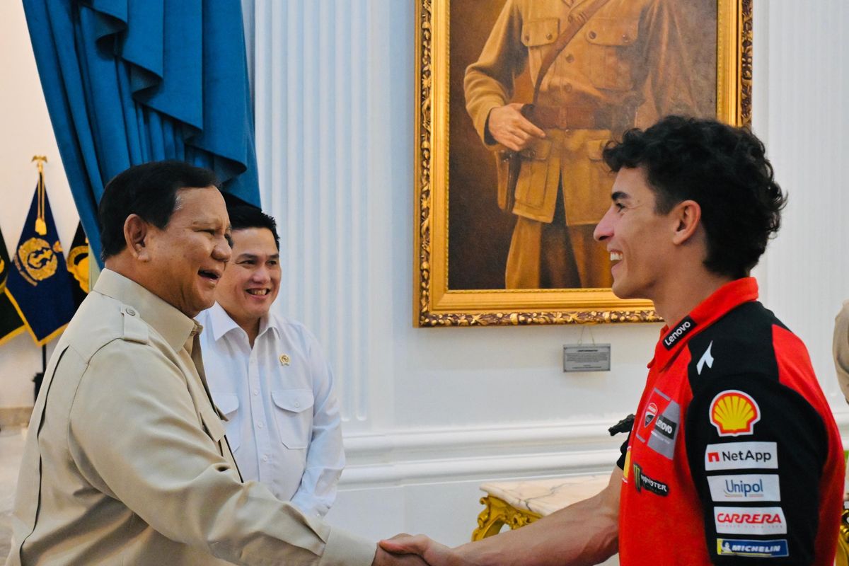 Momen Marc Marquez Bertemu Prabowo di Istana Kepresidenan