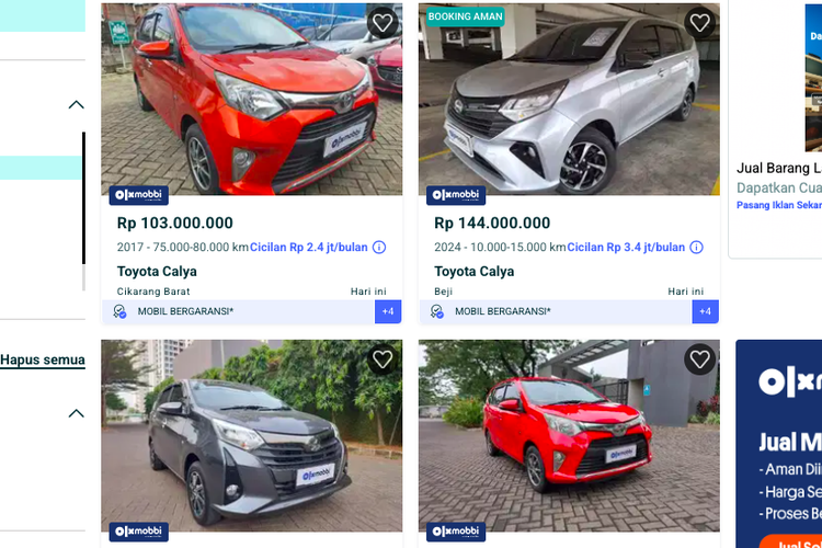 Harga Pasaran Toyota Calya Bekas, Cocok Buat Keluarga