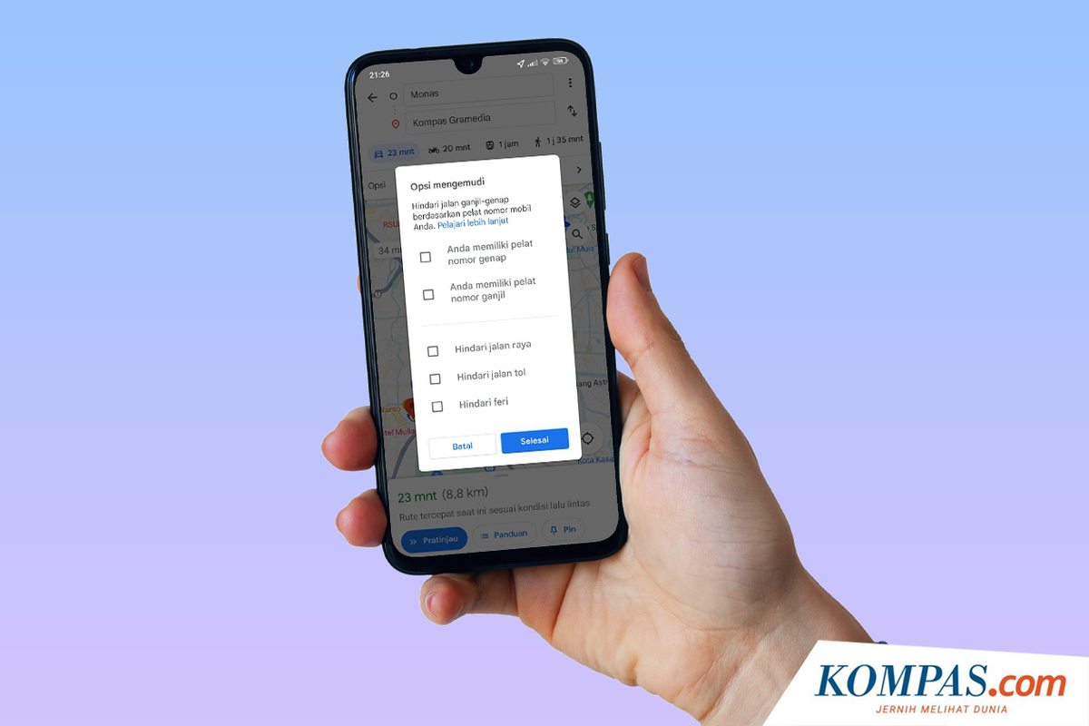 Cara Mudah Cek Jalur Ganjil Genap Jakarta Pakai Google Maps
